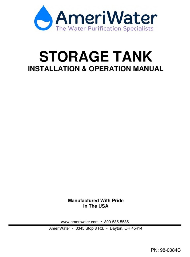 AmeriWater STORAGE TANK Manuale utente