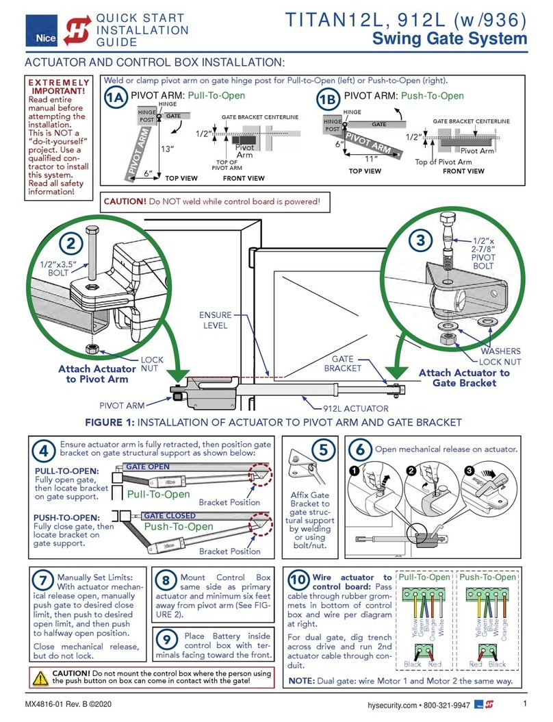 Nice QUICK START INSTALLATION GUIDE Manuale di istruzioni