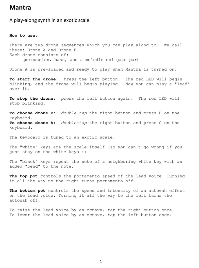 CORNFIELD ELECTRONICS Mantra Manuale utente