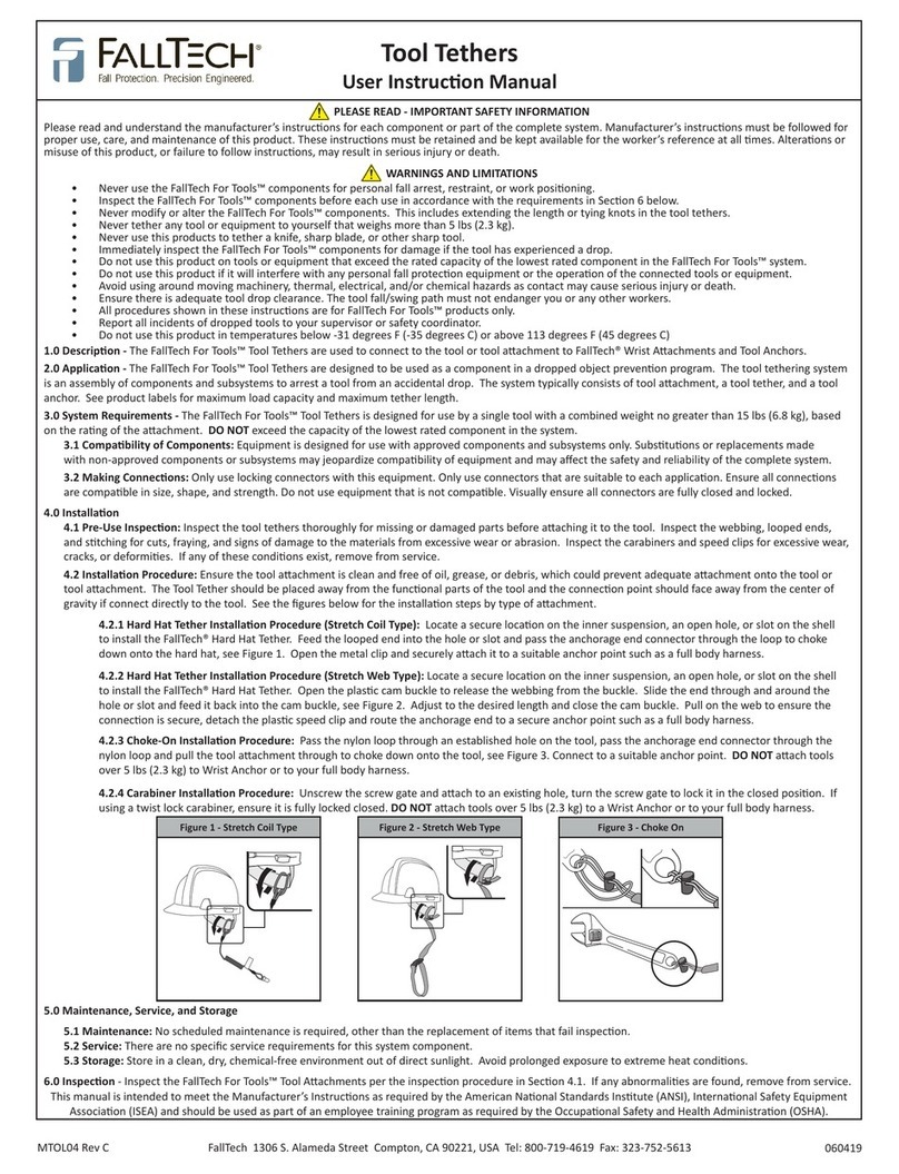 Falltech For Tools Manuale dell'operatore