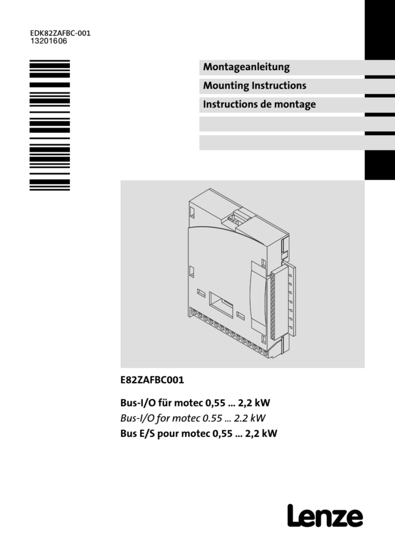 Lenze E82ZAFBC001 Manuale utente