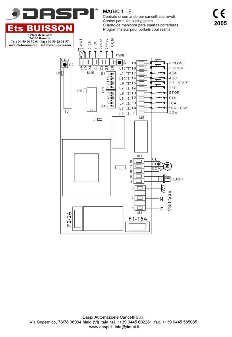 Daspi MAGIC 1-E Manuale utente