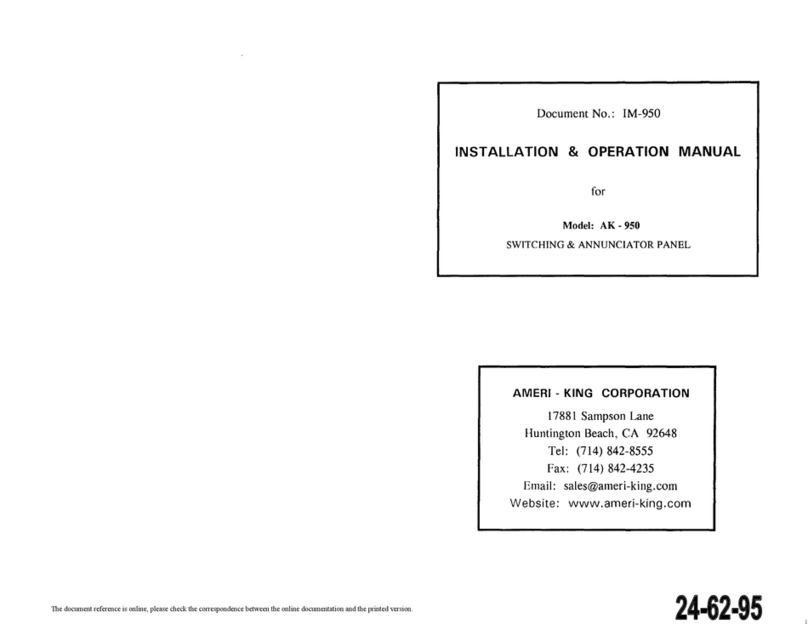 Ameri-King AK-950 Series Manuale del proprietario Ameri-King AK-950 Series Manuale del proprietario