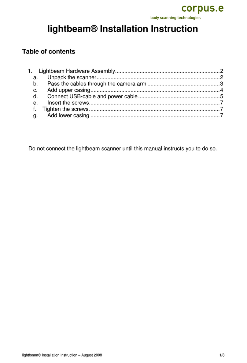 Corpus.e lightbeam Manuale utente