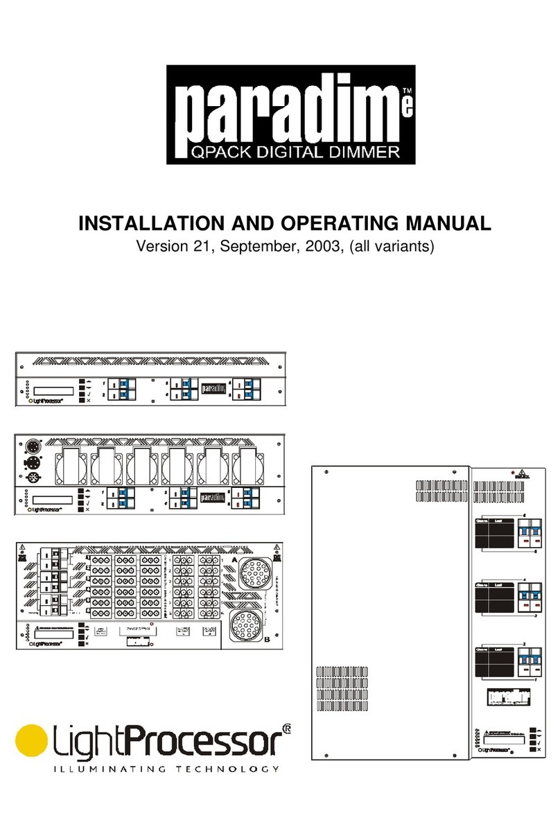 LightProcessor PARADIME Manuale utente
