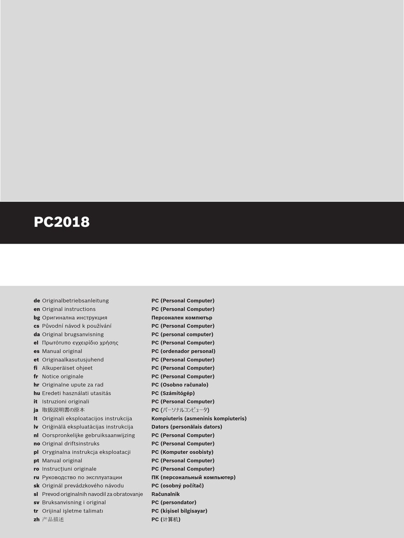 Bosch PC2018 Manuale utente