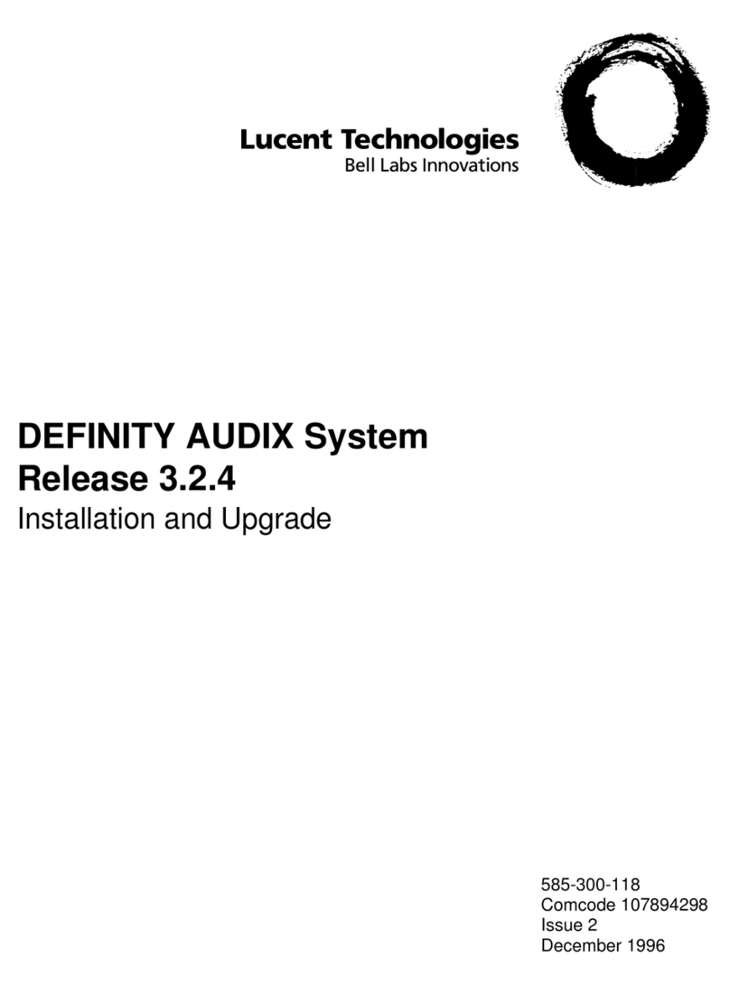 Lucent Technologies Definity Audix System Guida rapida