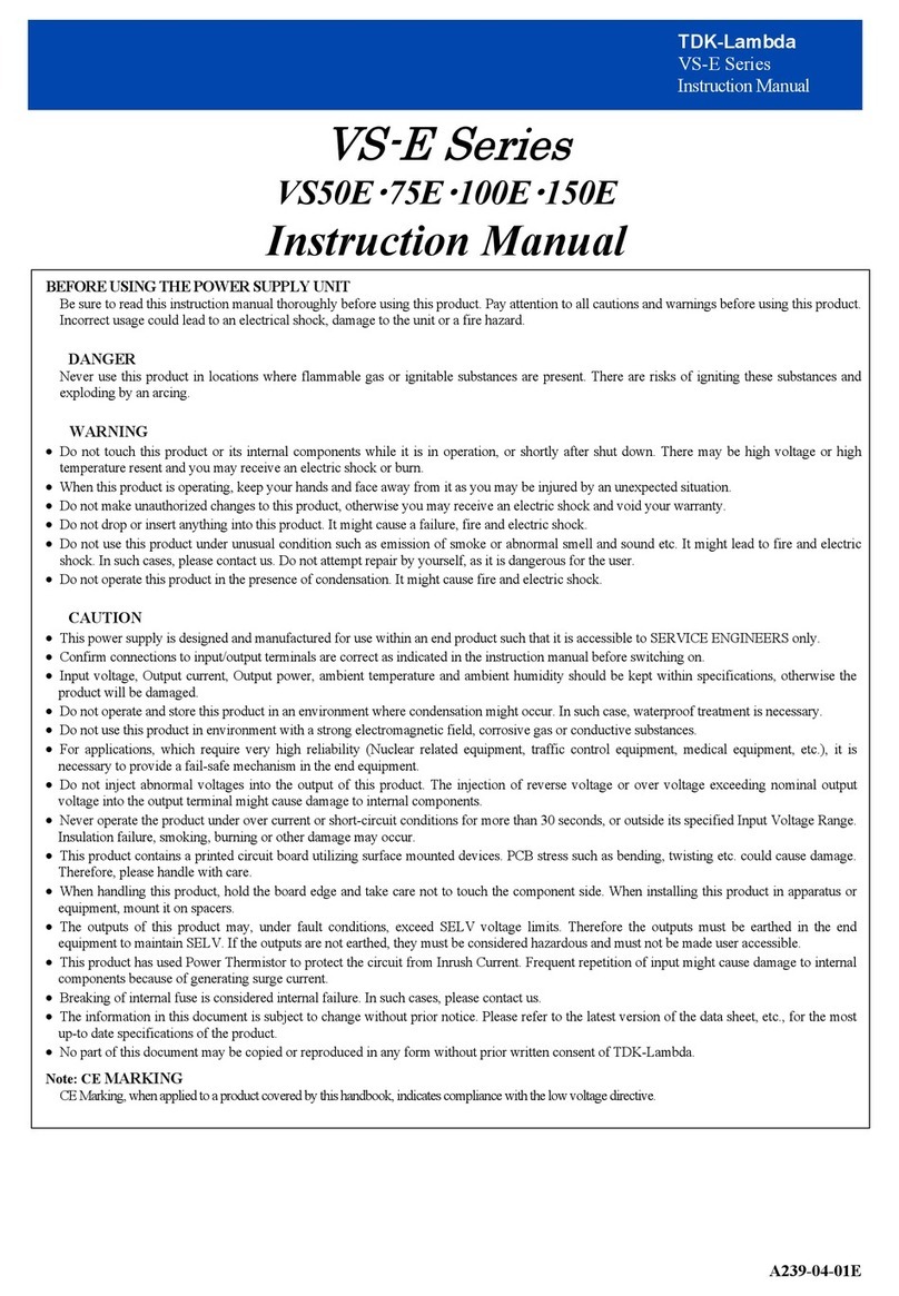 TDK-Lambda VS-E Series Manuale utente