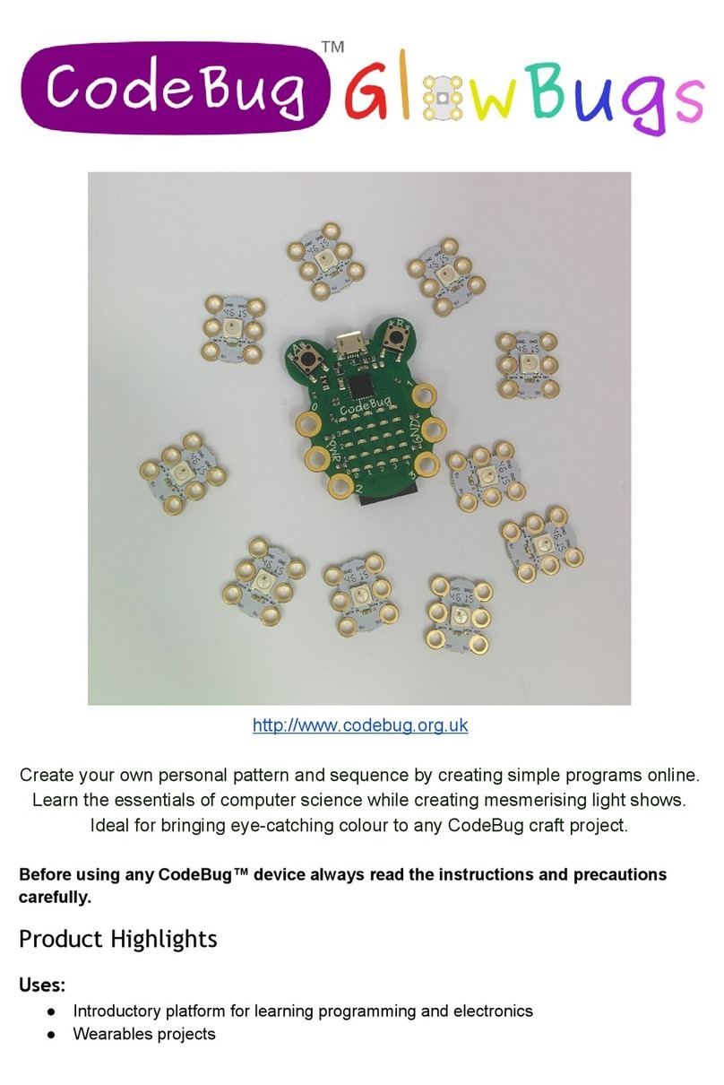 CodeBug GlowBugs Manuale utente