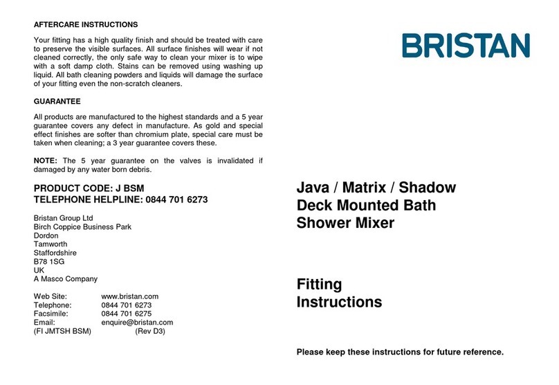 Bristan JAVA J BSM E8 C Manuale utente