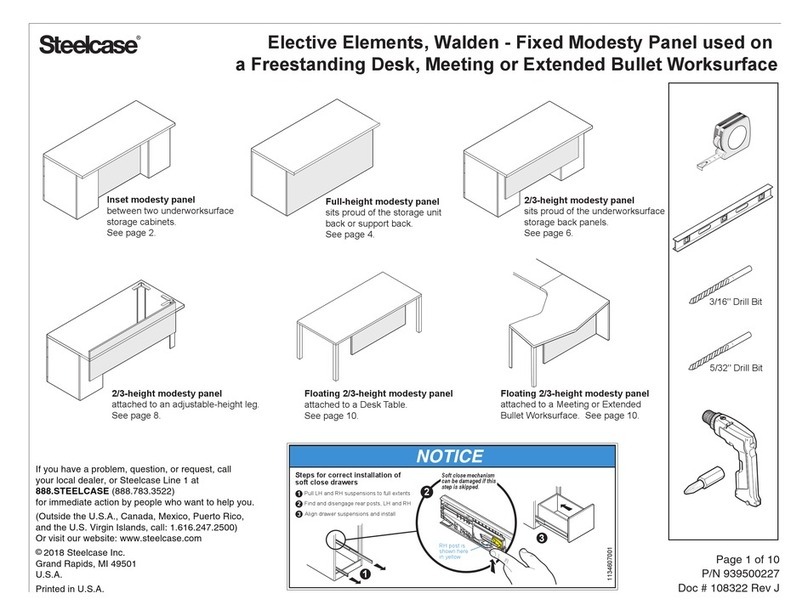 Steelcase Elective Elements Fixed Modesty Panel Manuale utente