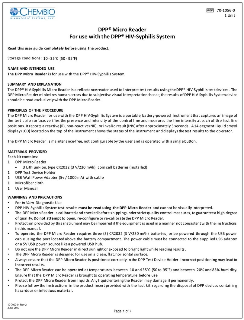 Chembio DPP Micro Reader Manuale utente