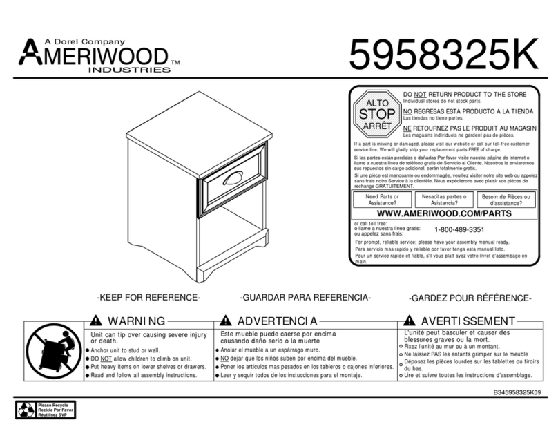 Dorel Ameriwood Industries 5958325K Manuale utente