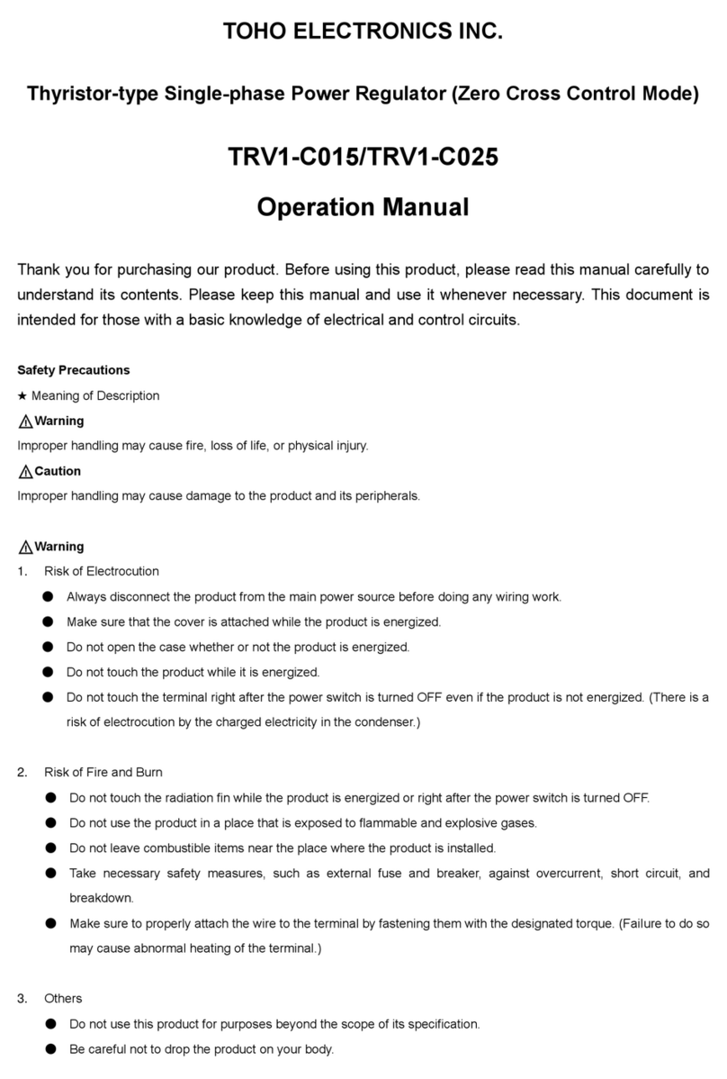 Toho Electronics TRV1-C015 Manuale utente