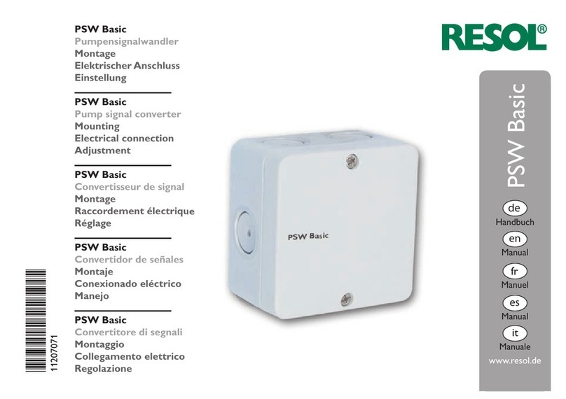 Resol PSW Basic Manuale utente