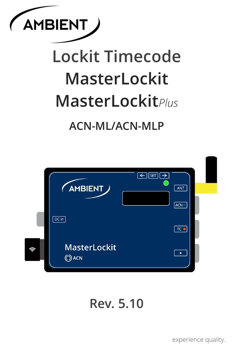 Ambient Lockit Timecode Manuale utente