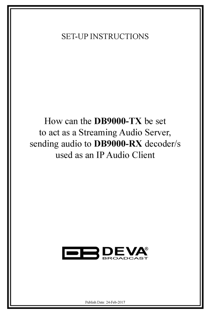 DEVA DB9000-TX Manuale di istruzioni