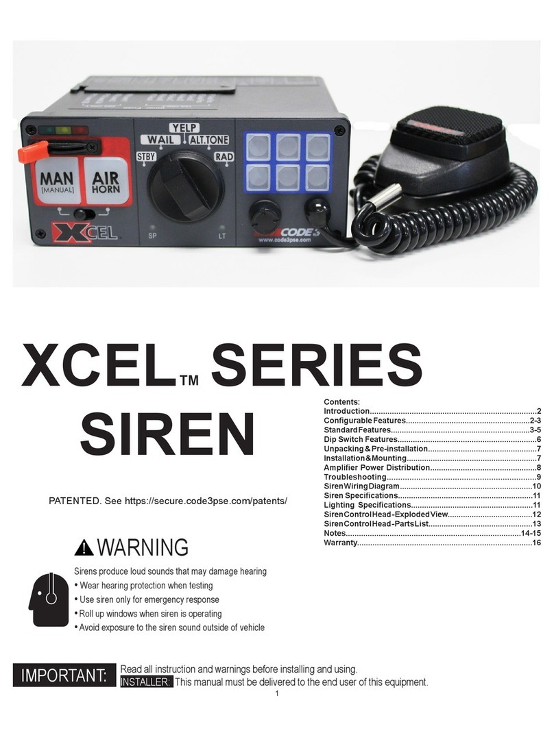 Code 3 XCEL Series Manuale utente