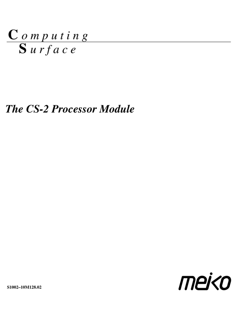 Meiko Computing Surface CS-2 Manuale utente