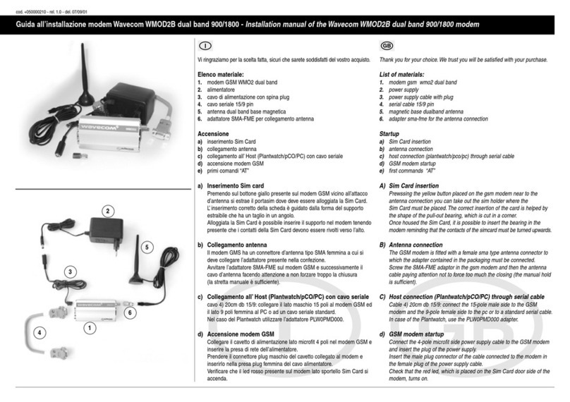 Wavecom WMOD2B Manuale utente
