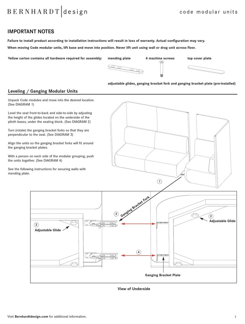 BERNHARDT design Code Modular Unit Manuale utente