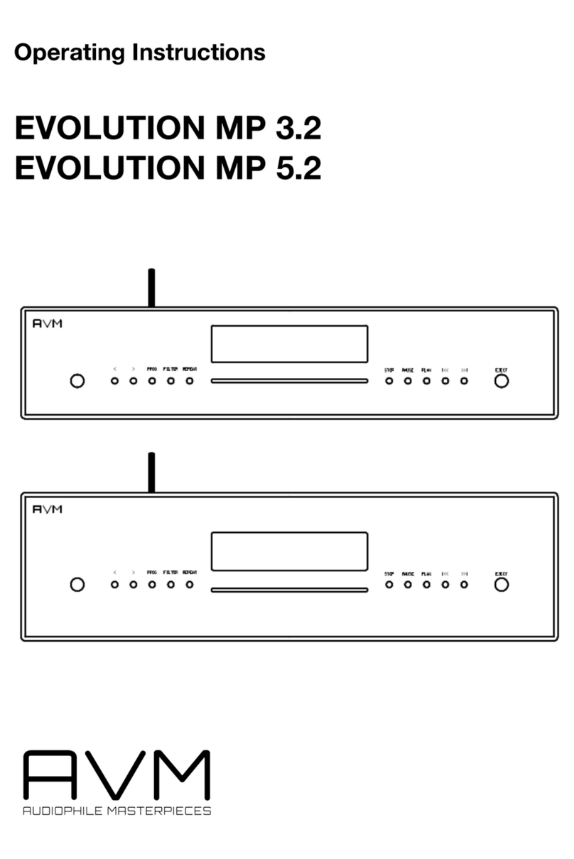 AVM EVOLUTION MP 3.2 Manuale utente