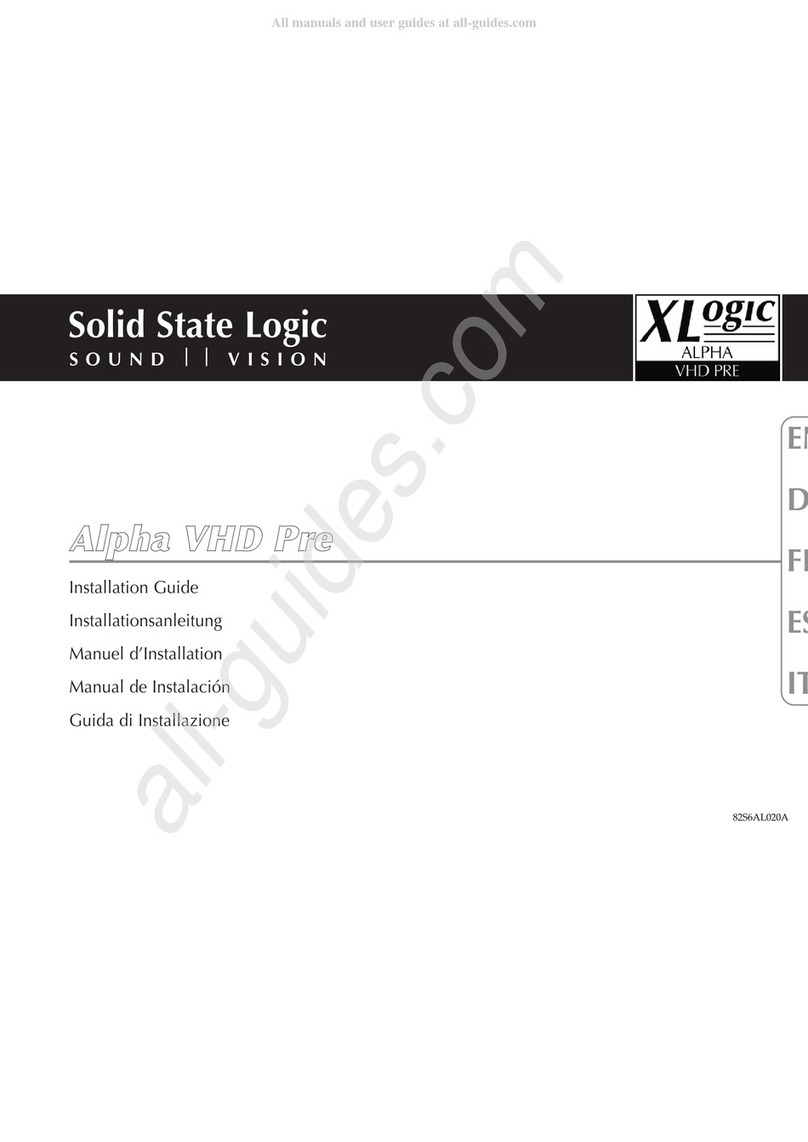 Solid State Logic Alpha VHD Pre Manuale utente
