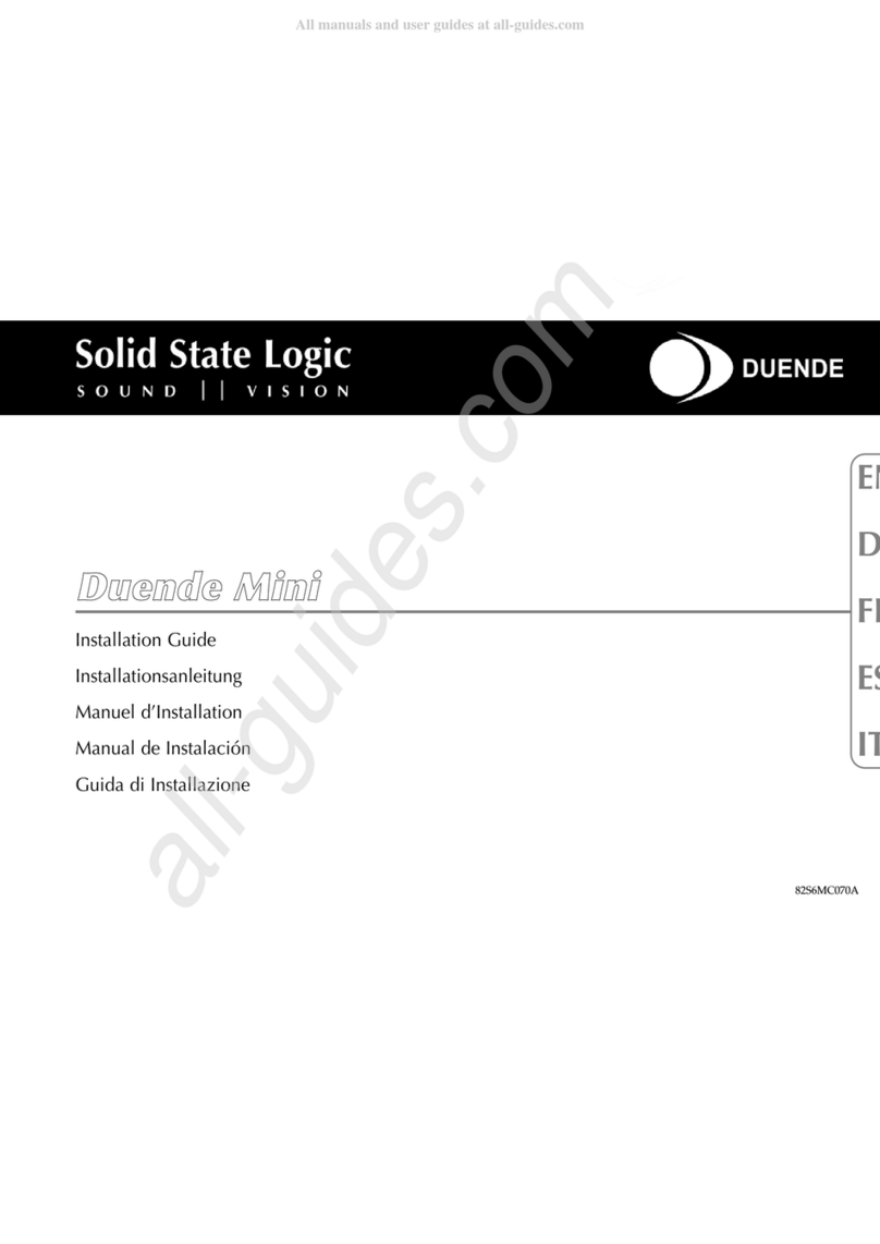 Solid State Logic Duende Mini Manuale utente