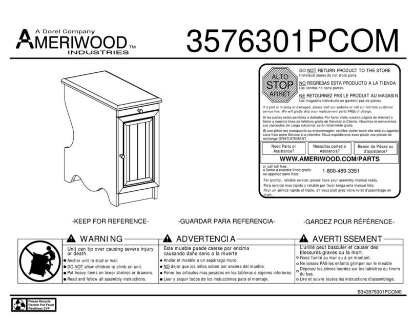 Dorel Ameriwood 3576301PCOM Manuale utente