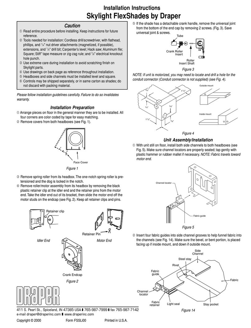Draper Skylight FlexShades Manuale utente
