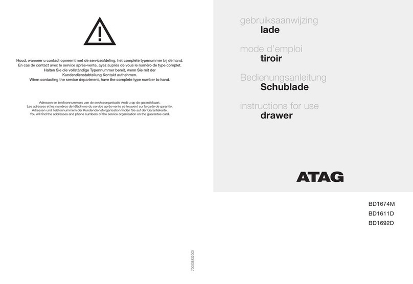 Atag BD1674M Manuale utente Atag BD1674M Manuale utente