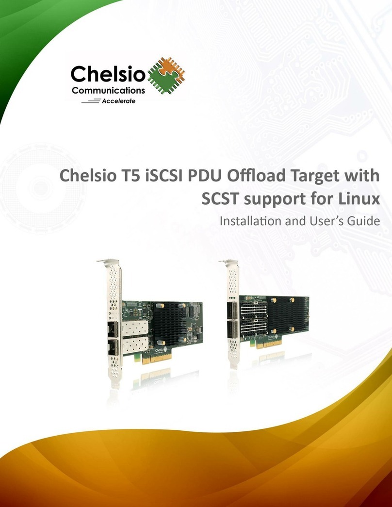 Chelsio T5 Manuale utente Chelsio T5 Manuale utente