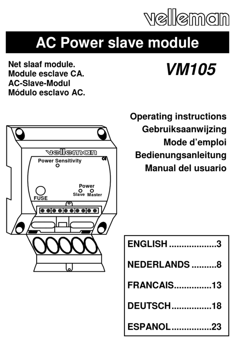 Velleman VM105 Manuale utente