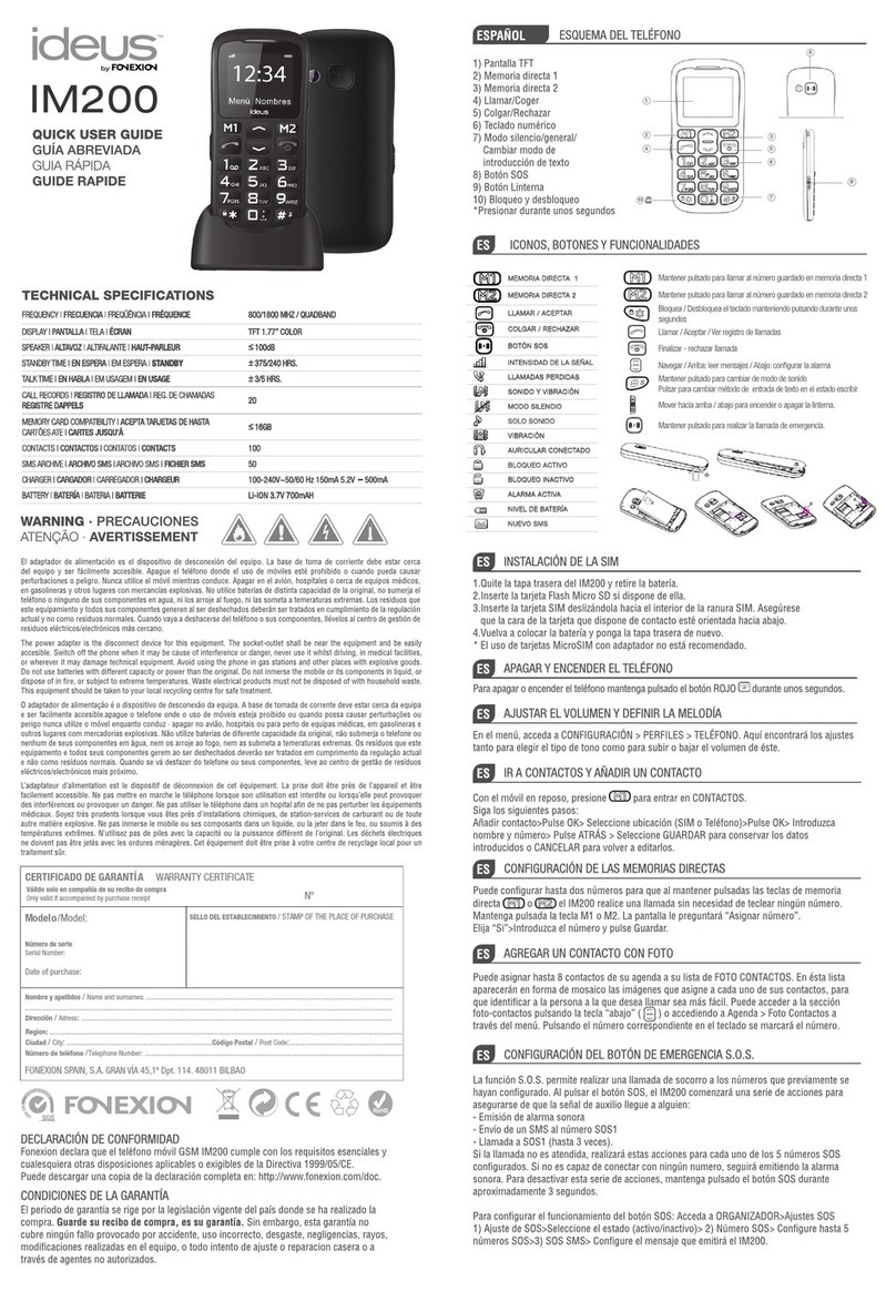 Fonexion ideus IM200 Manuale di istruzioni