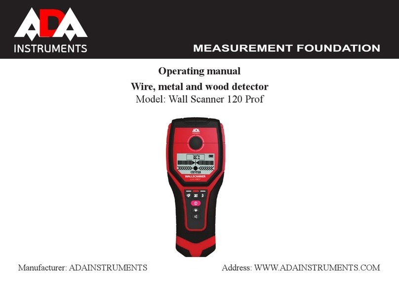 ADA INSTRUMENTS Wall Scanner 120 Prof Manuale utente
