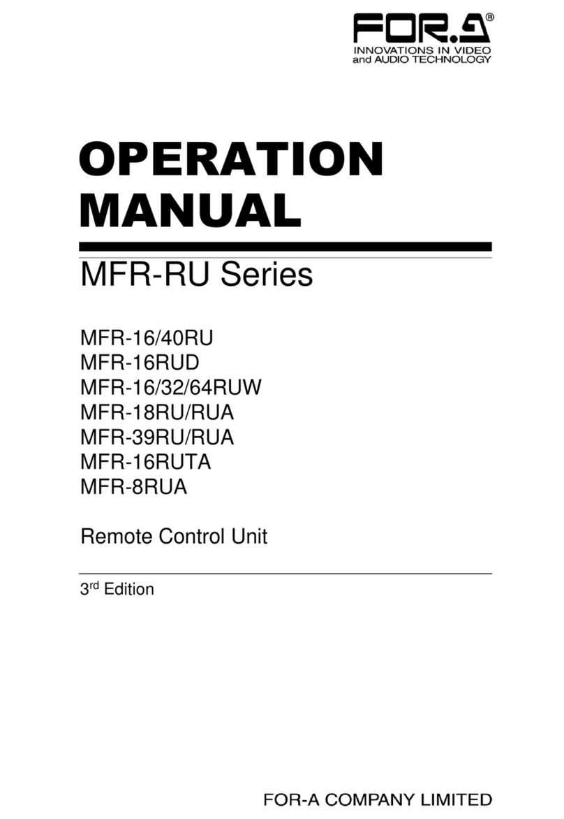 FOR-A MFR-16 Manuale utente