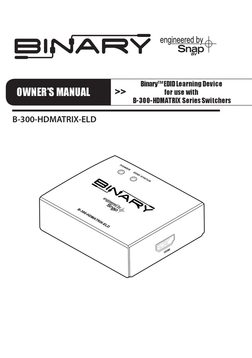 SNAP Binary B-300-HDMATRIX-ELD Manuale utente