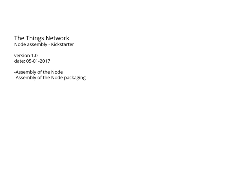 The Things Network Node Manuale utente
