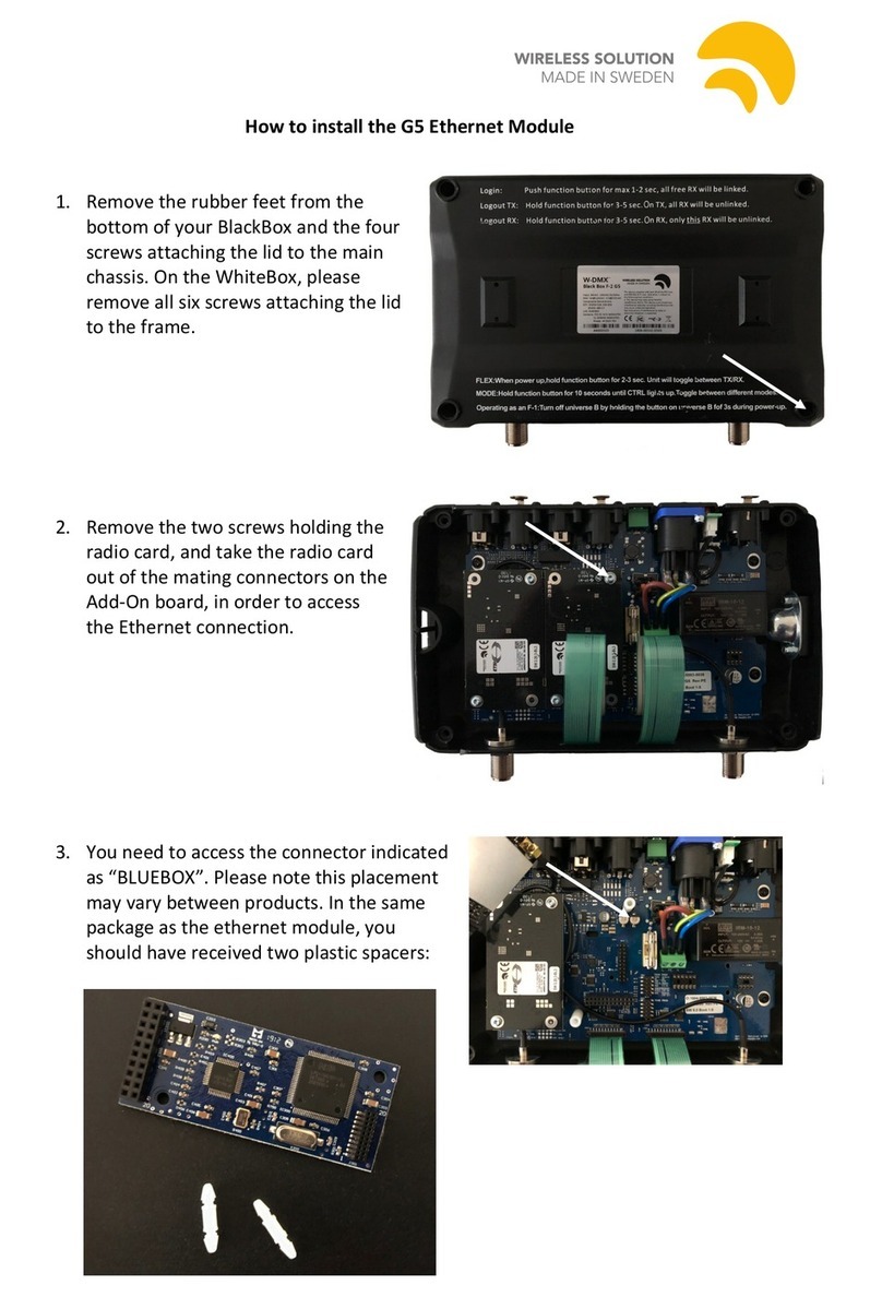 Wireless Solution W-DMX G5 Foglio di istruzioni Wireless Solution W-DMX G5 Foglio di istruzioni