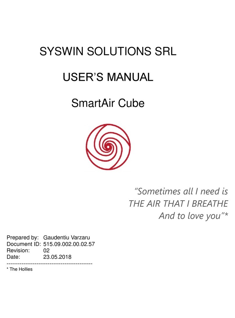 Syswin Solutions SmartAir Cube Manuale utente