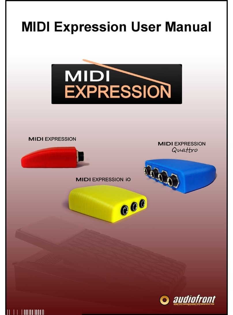 Audiofront midi expression Manuale utente