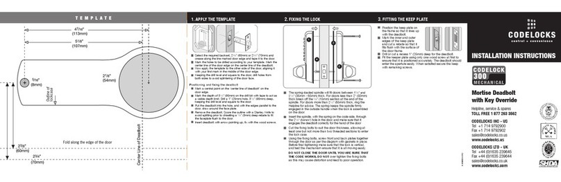 CODELOCKS CODELOCK 300 Manuale utente