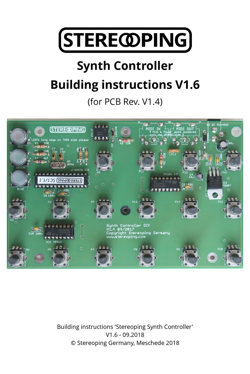 Stereoping Synth Controller Manuale di istruzioni