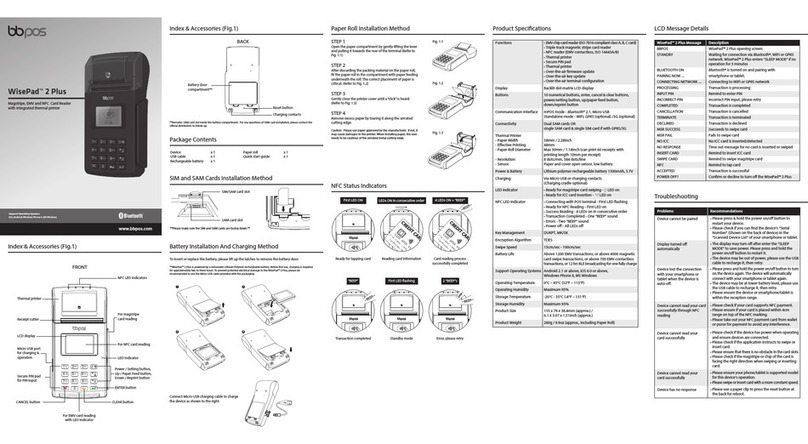 BBPOS WisePad 2 Plus Manuale utente
