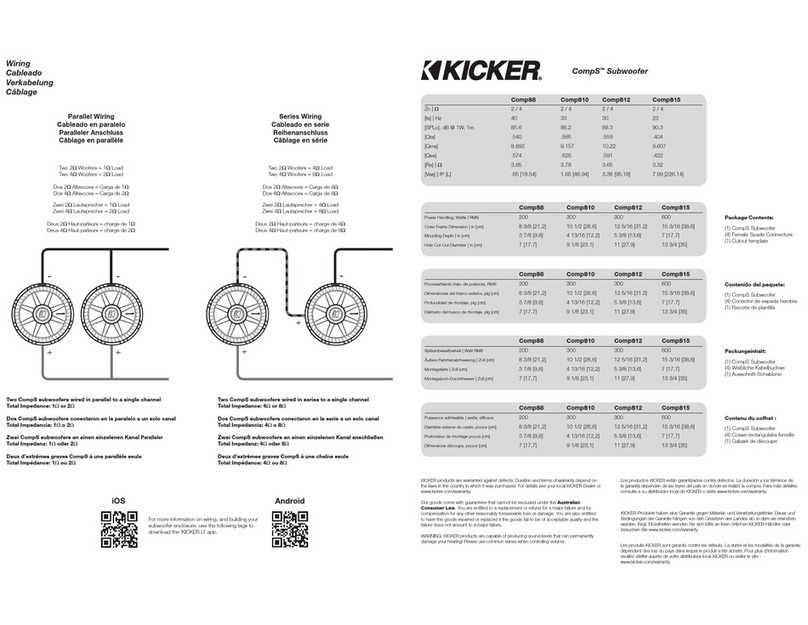 Kicker CompS10 Manuale utente