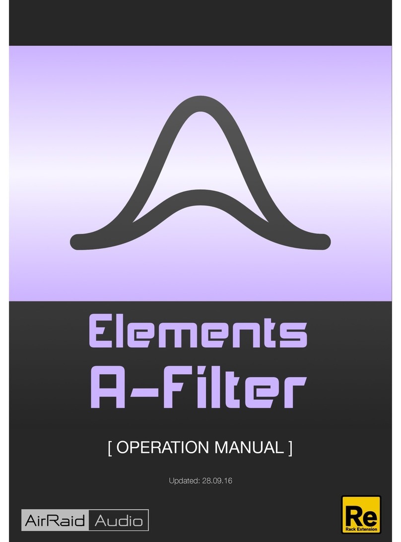 AirRaid Audio Elements A-Filter Manuale utente