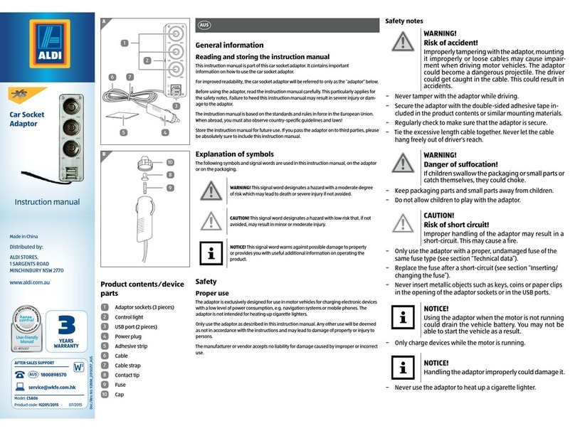 ALDI CSA06 Manuale utente ALDI CSA06 Manuale utente