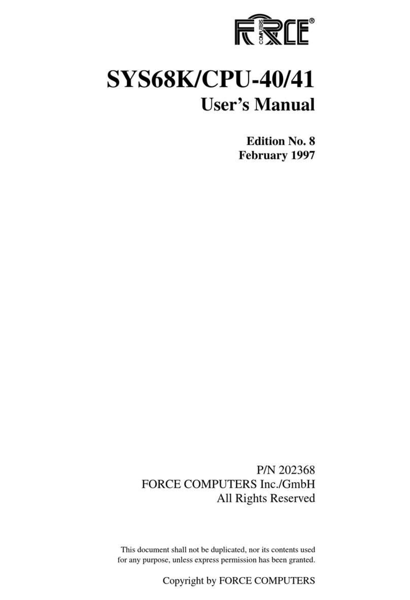 Force Computers SYS68K/CPU-40 Manuale utente Force Computers SYS68K/CPU-40 Manuale utente