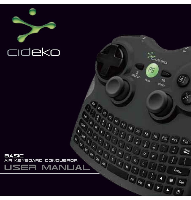 Cideko Basic Air Keyboard Conqueror Manuale utente