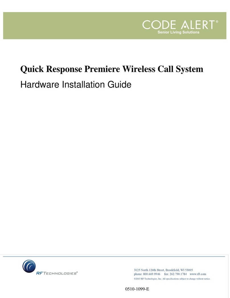 RF Technology CODE ALERT Quick Response Premiere Wireless Call... Manuale